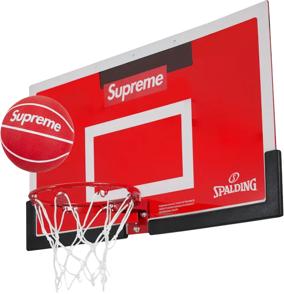Supreme Spalding Mini Basketball Hoop Red